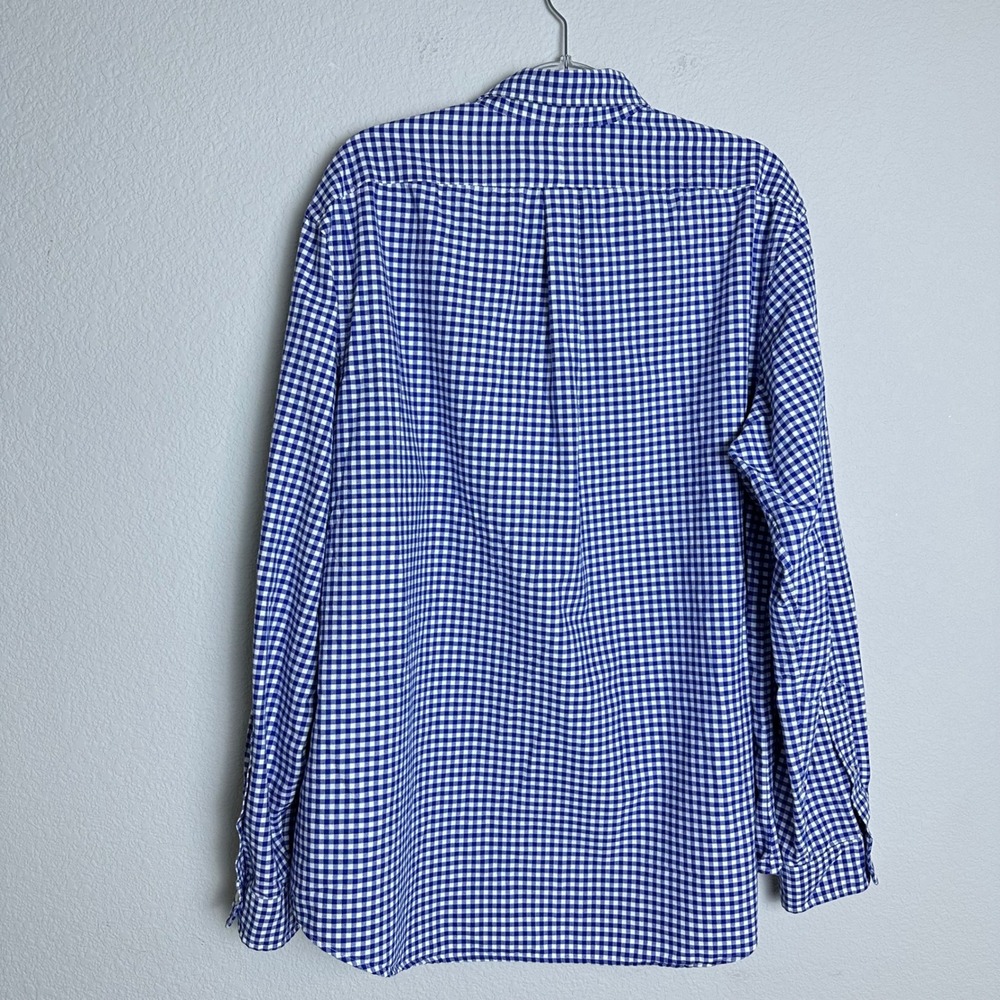 Ralph Lauren Men XXL Gingham Button Down Shirt Blue Pony Classic Long Sleeve - Picture 6 of 9